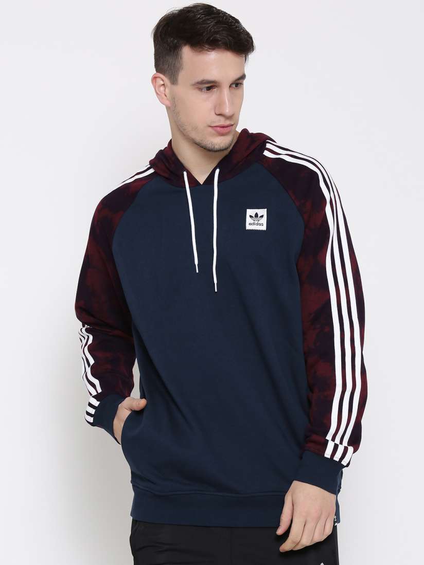 Buy ADIDAS Originals Navy Maroon BB Printed Hooded Sweatshirt Sweatshirts for Men 1585483 Myntra