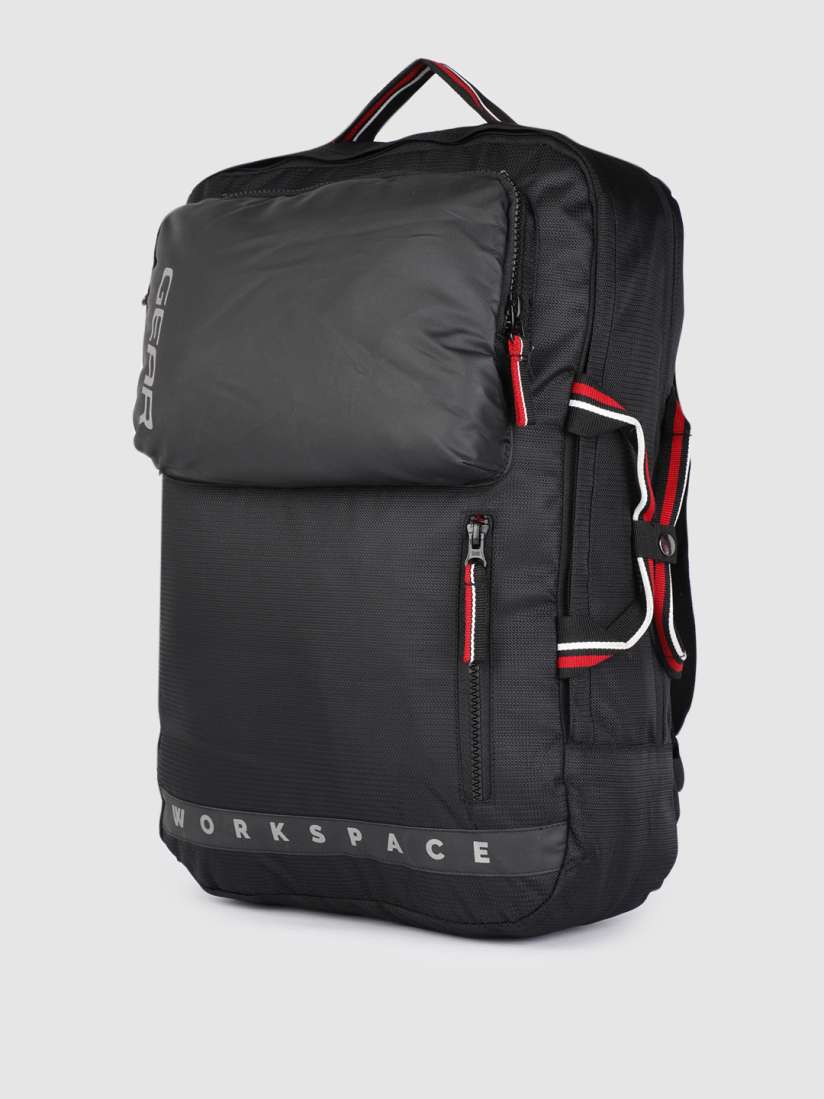 Buy Gear Unisex Black Solid Workspace Hybrid Briefcase Backpack Backpacks for Unisex 15854932 Myntra