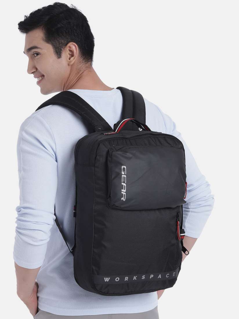 Buy Gear Unisex Black Solid Workspace Hybrid Briefcase Backpack Backpacks for Unisex 15854932 Myntra