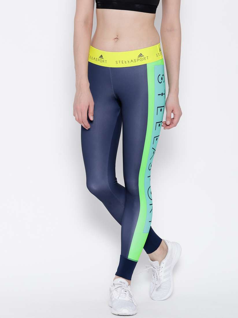 Buy ADIDAS STELLASPORT Navy Logo Print Tights Tights for Women 1585541 Myntra