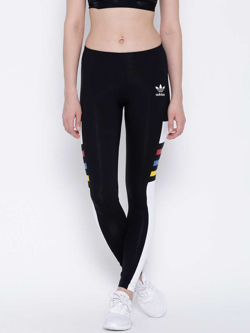Buy ADIDAS Originals Black Graphic Printed Tights Tights for Women 1585554 Myntra