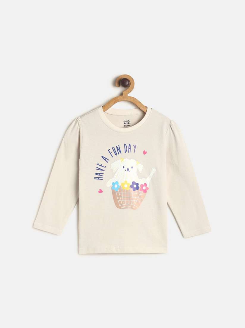 Buy MINI KLUB Girls Pink Blue Marshmallow Printed Regular Top Tops for Girls 15862380 Myntra