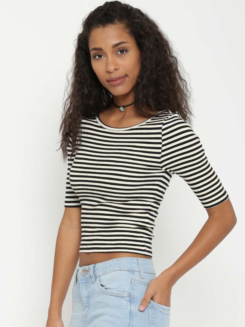 Black and white striped jeans forever 21 sales