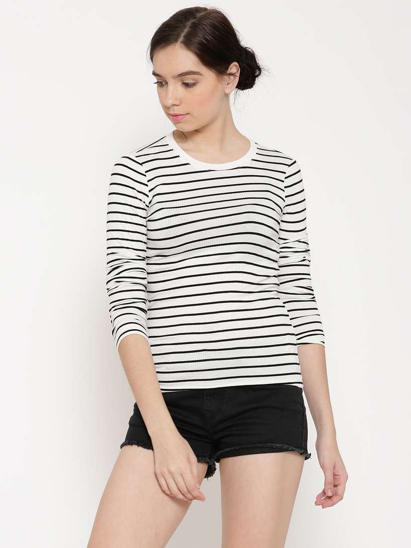 black and white striped top forever 21