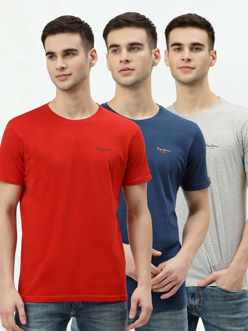 Pepe jeans pack of 3 t shirts shop