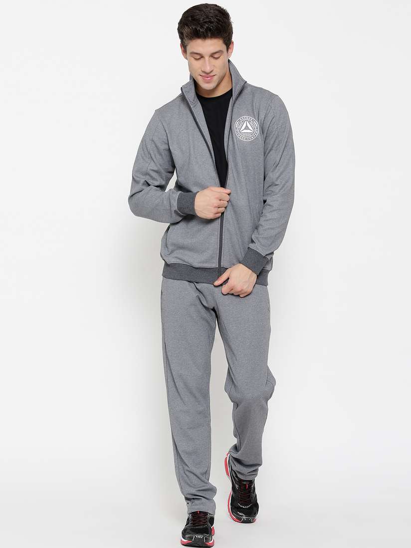 Grey Tracksuit Reebok Tracksuit Myntra Reebok Grey Melange KNT