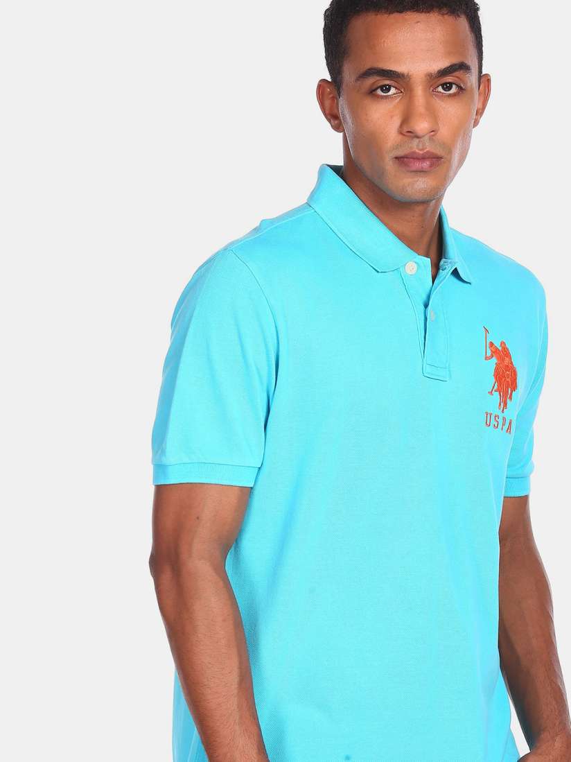 Orange and blue polo t shirt outlet