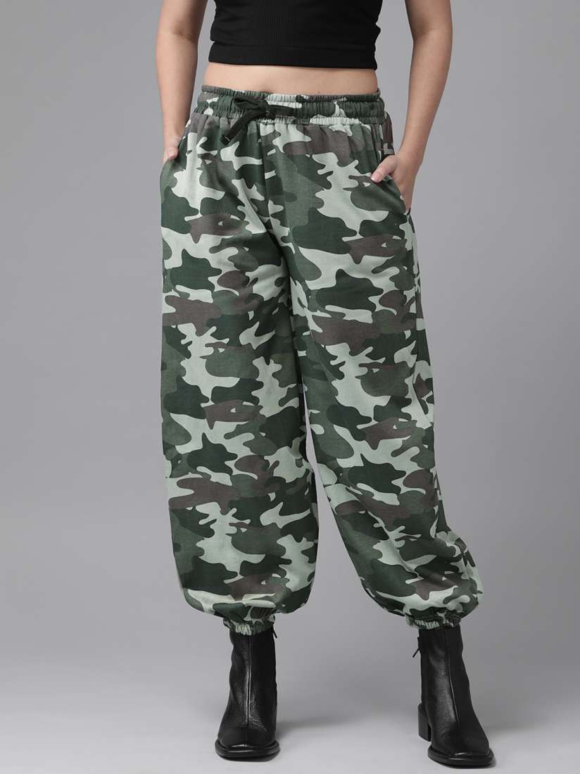 Buy THE DRY STATE WOMENS CAMOUFLAGE PRINTED AOP JOGGER Track Pants for Women 15888730 Myntra