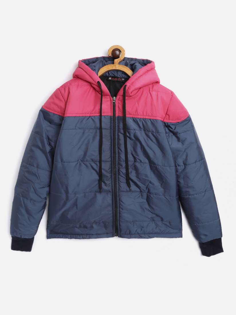 Buy Belle Fille Kids Navy Blue Pink Colourblocked Lightweight Padded Jacket Jackets for Unisex Kids 15896690 Myntra