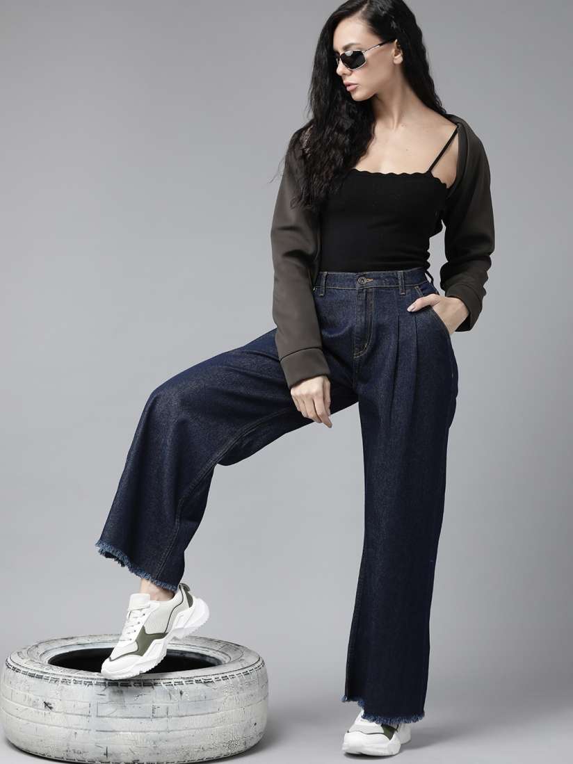 High waist jeans on myntra discount