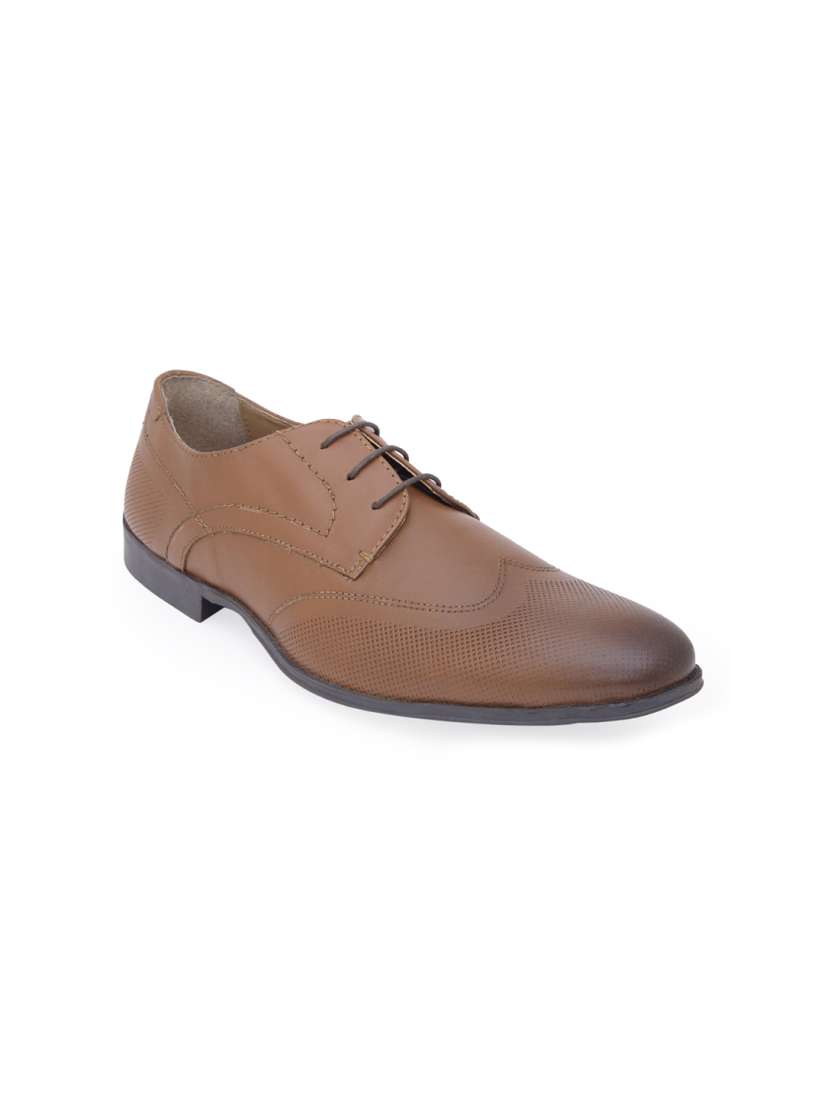 Buy Allen Cooper Men Tan Brown Solid Leather Formal Derbys Formal Shoes for Men 15906998 Myntra