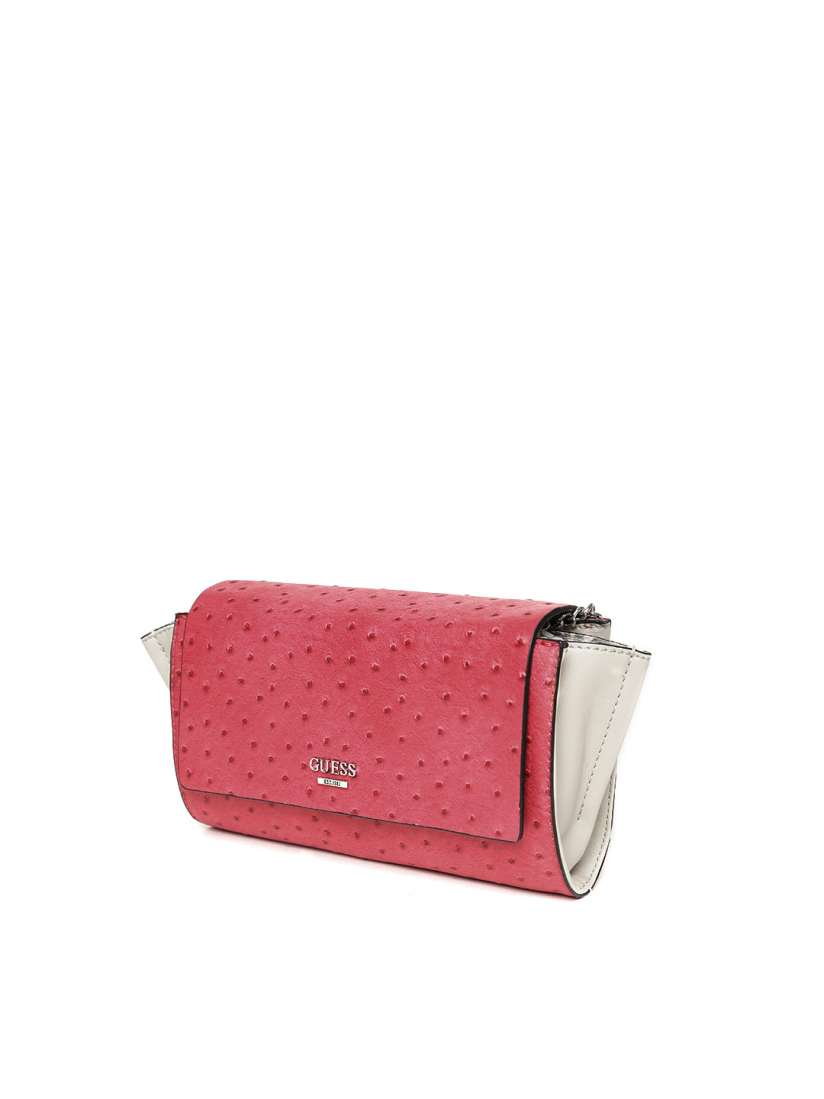 Buy GUESS Pink Off White Textured Sling Bag Handbags for Women 1591082 Myntra