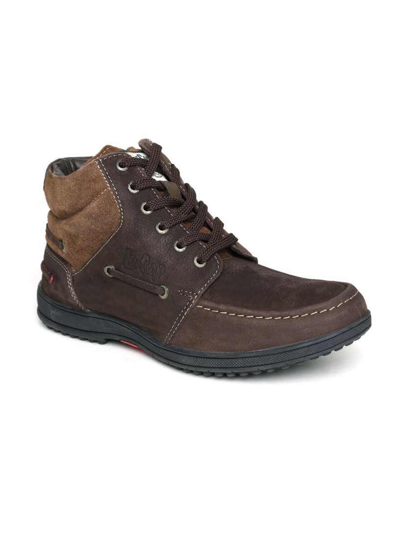 Buy Lee Cooper Men Brown Solid Mid Top Casual Shoes Casual Shoes for Men 1591224 Myntra