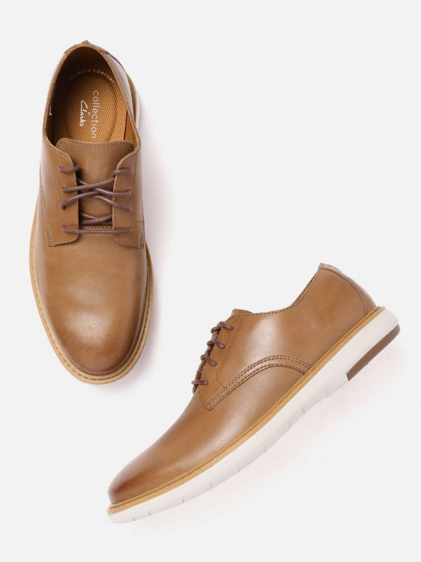 Buy Clarks Men Tan Brown Solid Drapper Lace Leather Derbys Casual Shoes for Men 15922804 Myntra