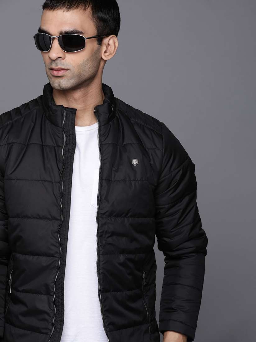 Buy Louis Philippe Men Black Solid Padded Jacket Jackets for Men 15926444 Myntra