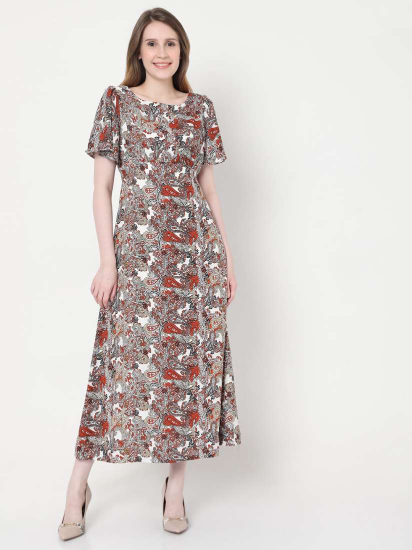 Vero moda paisley dress hot sale