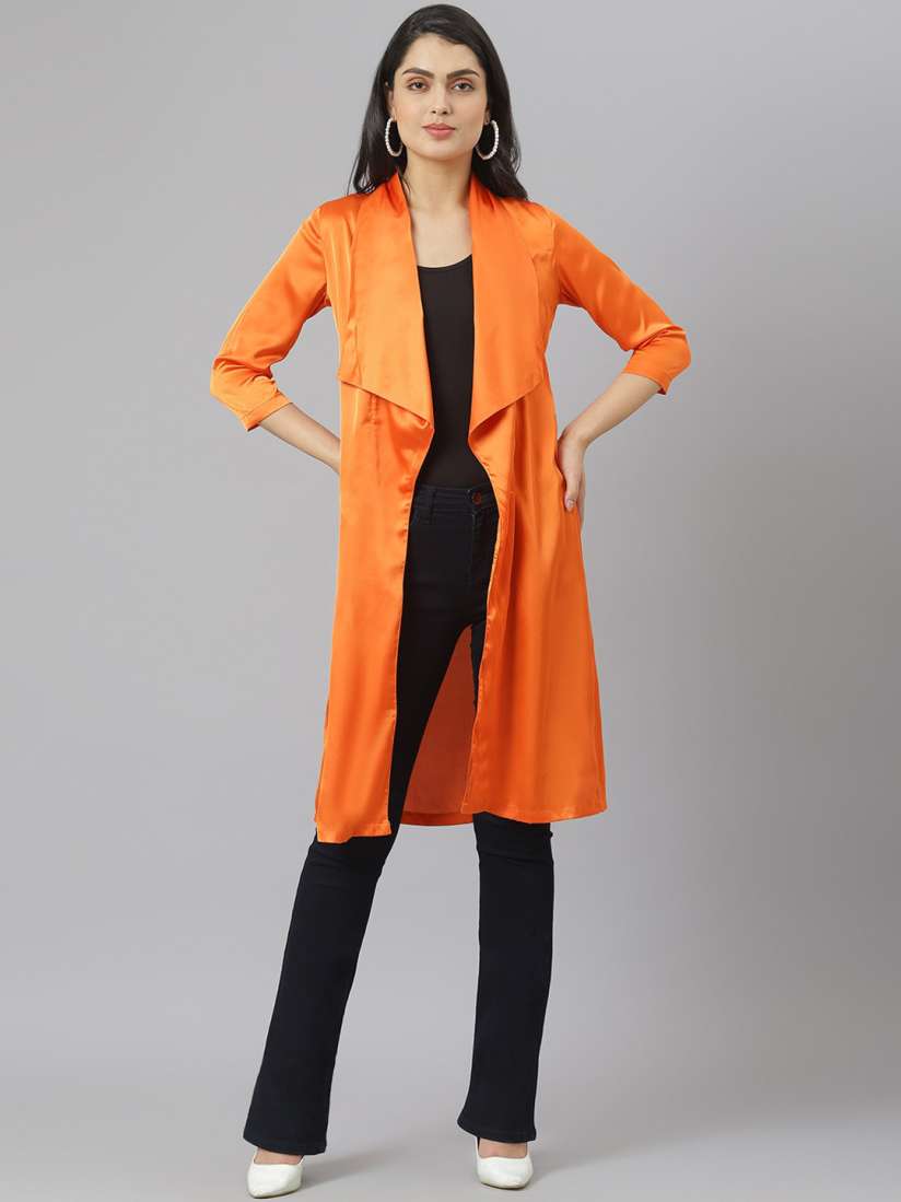 Orange longline jacket sales