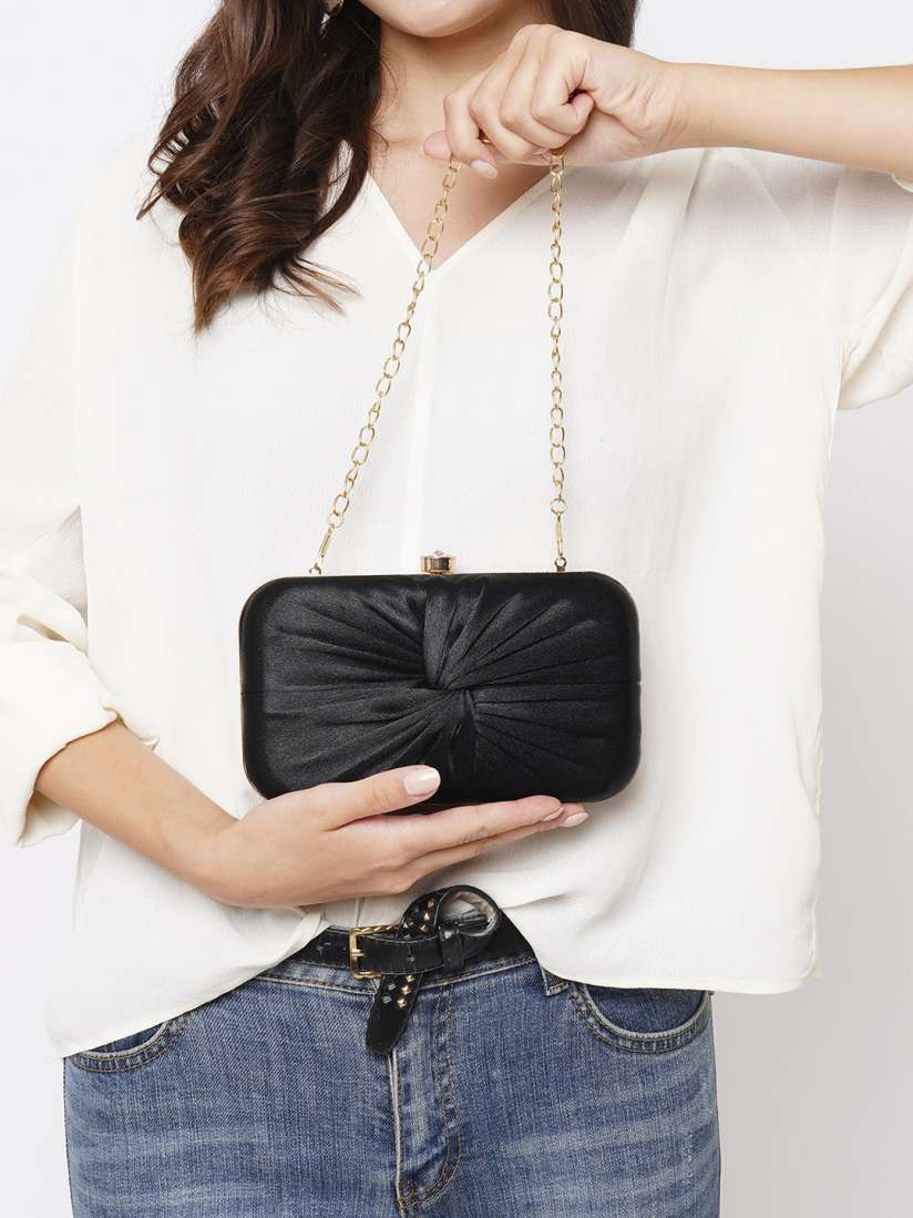 Buy Lavie Cheer Women Black Rectangular Framed Clutch Clutches for Women 15929158 Myntra