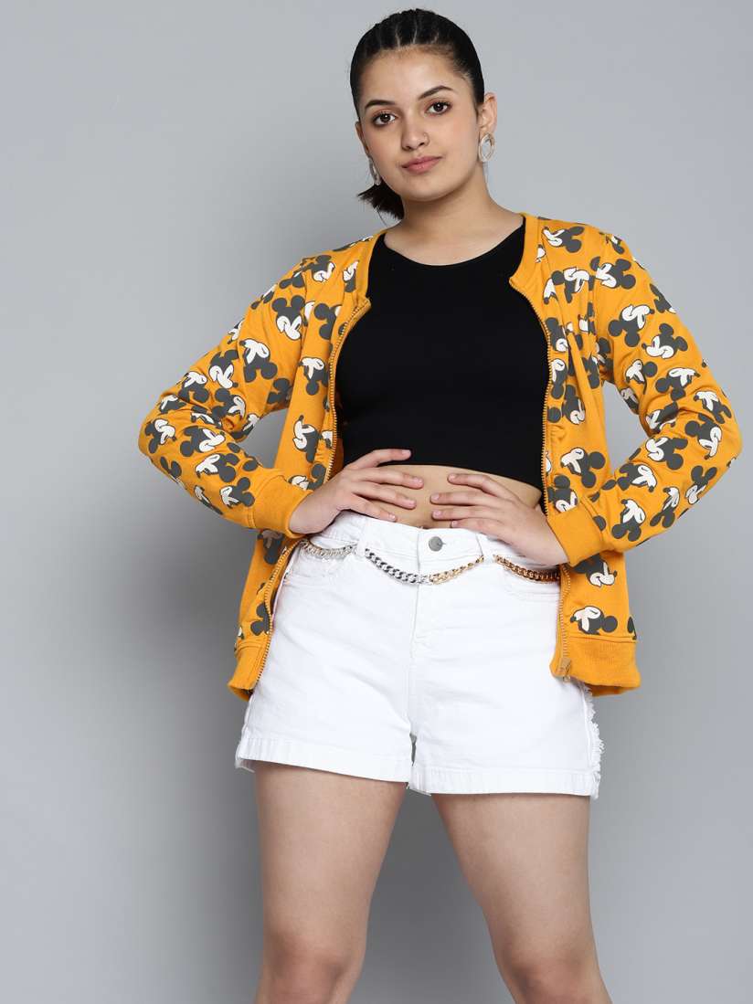 Buy Kook N Keech Disney Teens Girls Mustard Yellow Black Mickey Mouse Print Sweatshirt Sweatshirts for Girls 15933904 Myntra