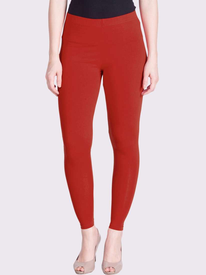 Buy LYRA Women Red Solid Cotton Ankle Length Leggings Leggings for Women 15935514 Myntra