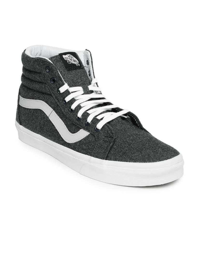 Buy Vans Unisex Charcoal Grey Solid SK8 Hi Reissue High Top Sneakers Casual Shoes for Unisex 1593723 Myntra