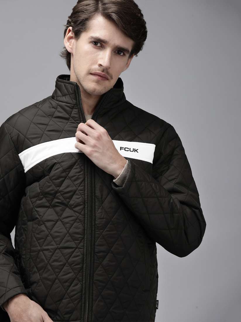 Buy French Connection Men Black Solid Quilted Jacket Jackets for Men 15937346 Myntra