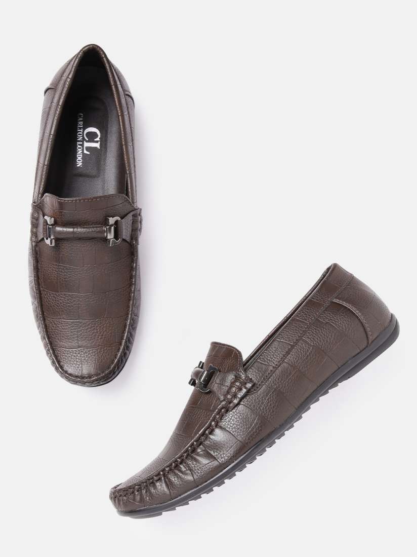 Buy Carlton London Men Brown Croc Textured Loafers Casual Shoes for Men 15946800 Myntra