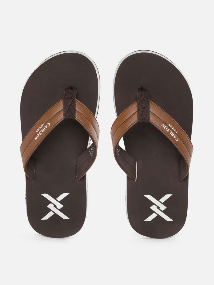 Buy Carlton London Men Brown Solid Thong Flip Flops Flip Flops for Men 15946866 Myntra