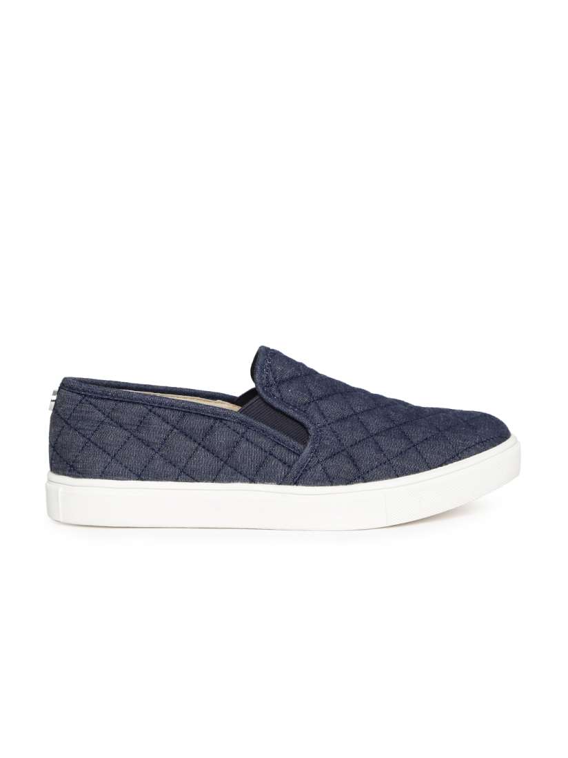Buy Steve Madden Women Blue Quilted Slip On Sneakers Casual Shoes for Women 1595224 Myntra