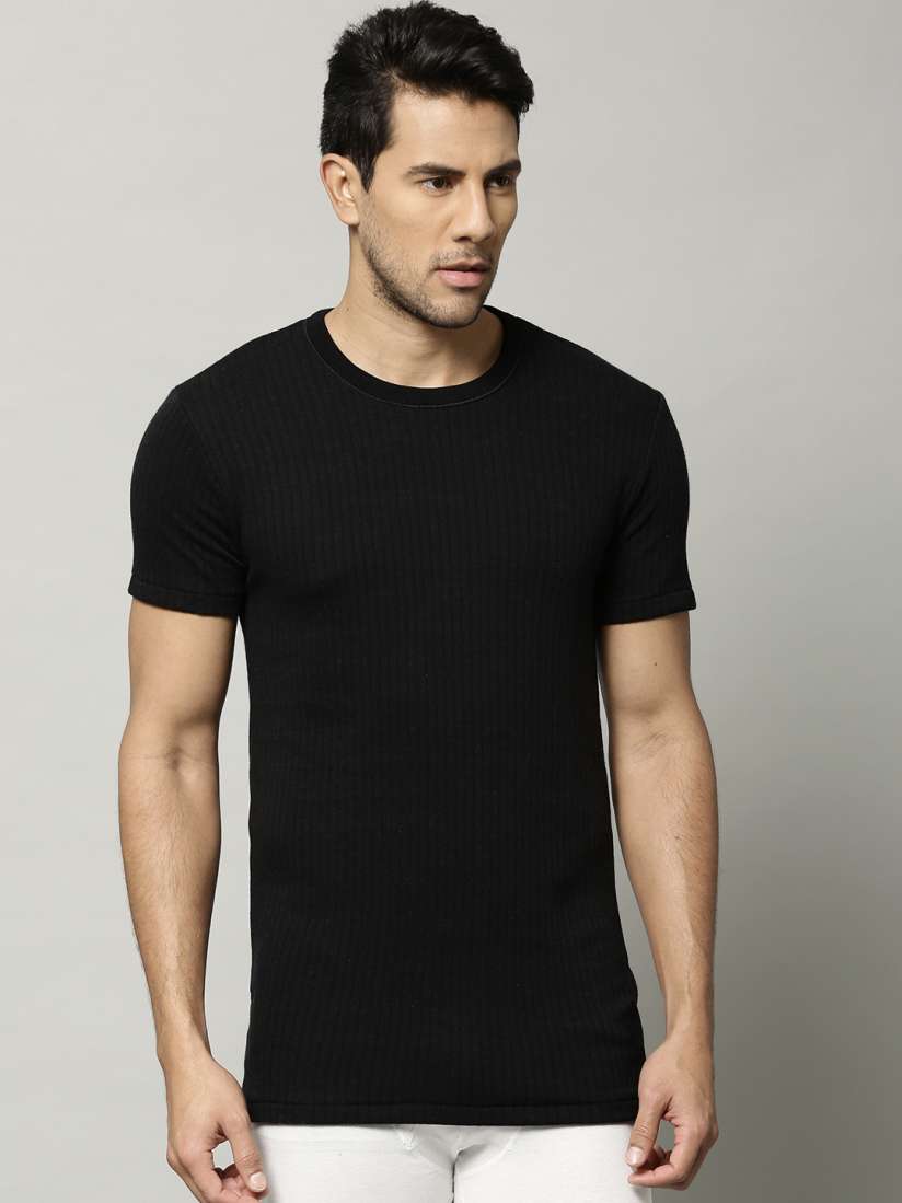 Buy Marks Spencer Men Black Thermal T shirt 7309W Thermal Tops for Men 1595328 Myntra