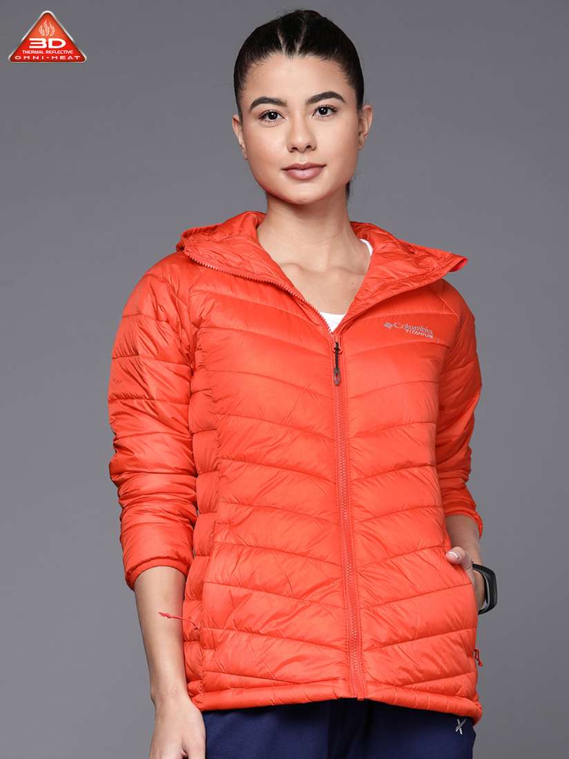 Buy Columbia Women Orange Water Resistant Snow Country Hooded Hiking Padded Jacket Jackets for Women 15953764 Myntra