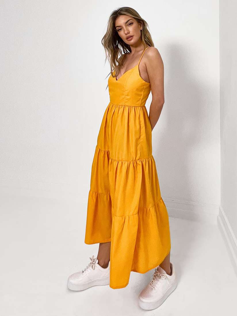 Missguided mustard dress online