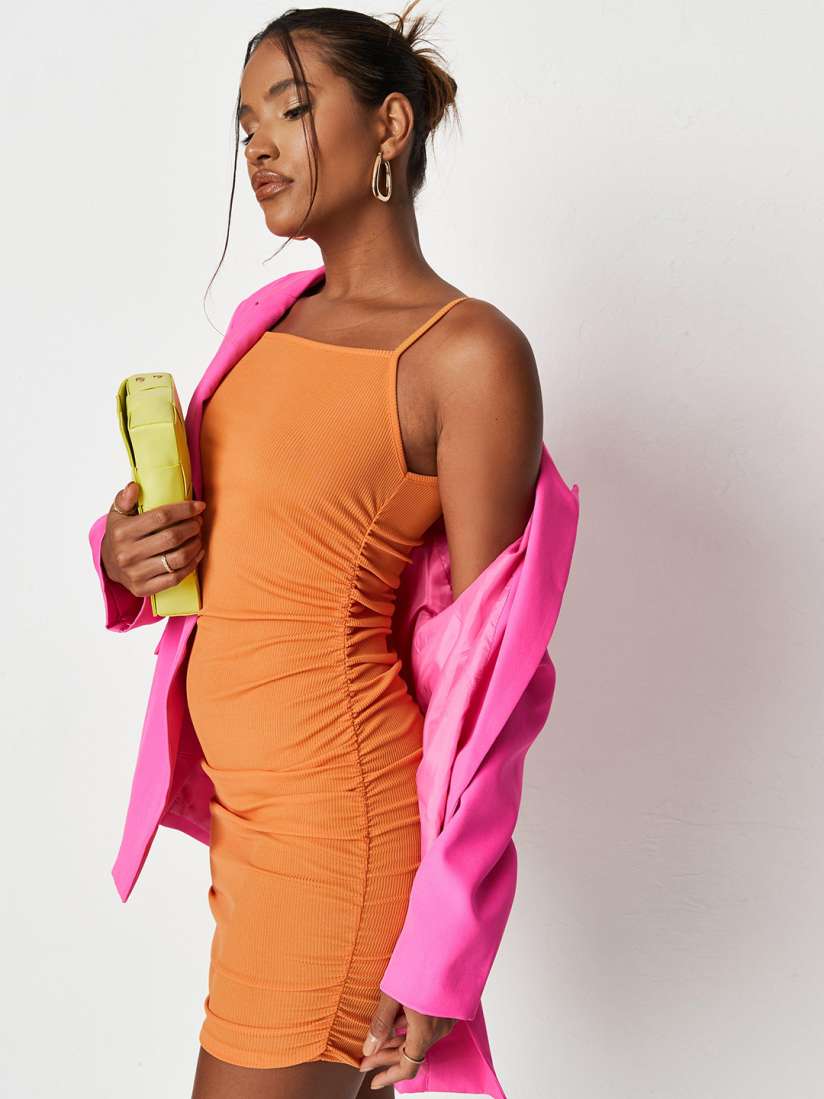 Buy Missguided Orange Solid Bodycon Mini Dress Dresses for Women 15955374 Myntra