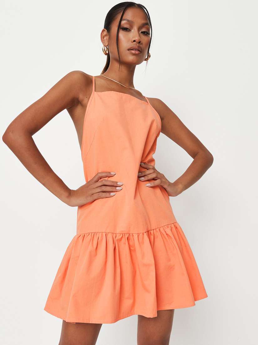 Missguided peach dress online