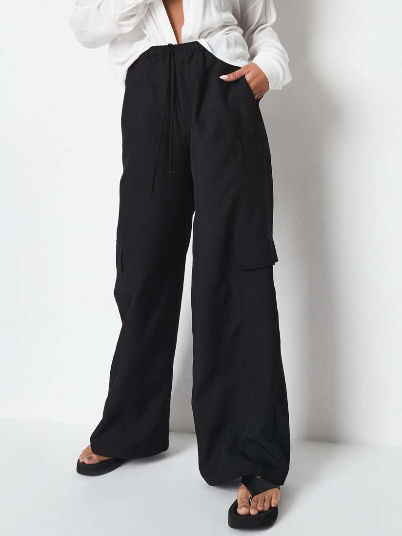Missguided black joggers online