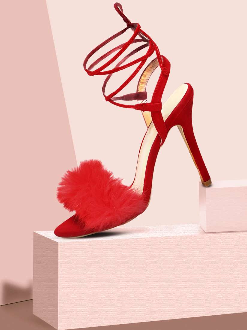 Red heels myntra discount