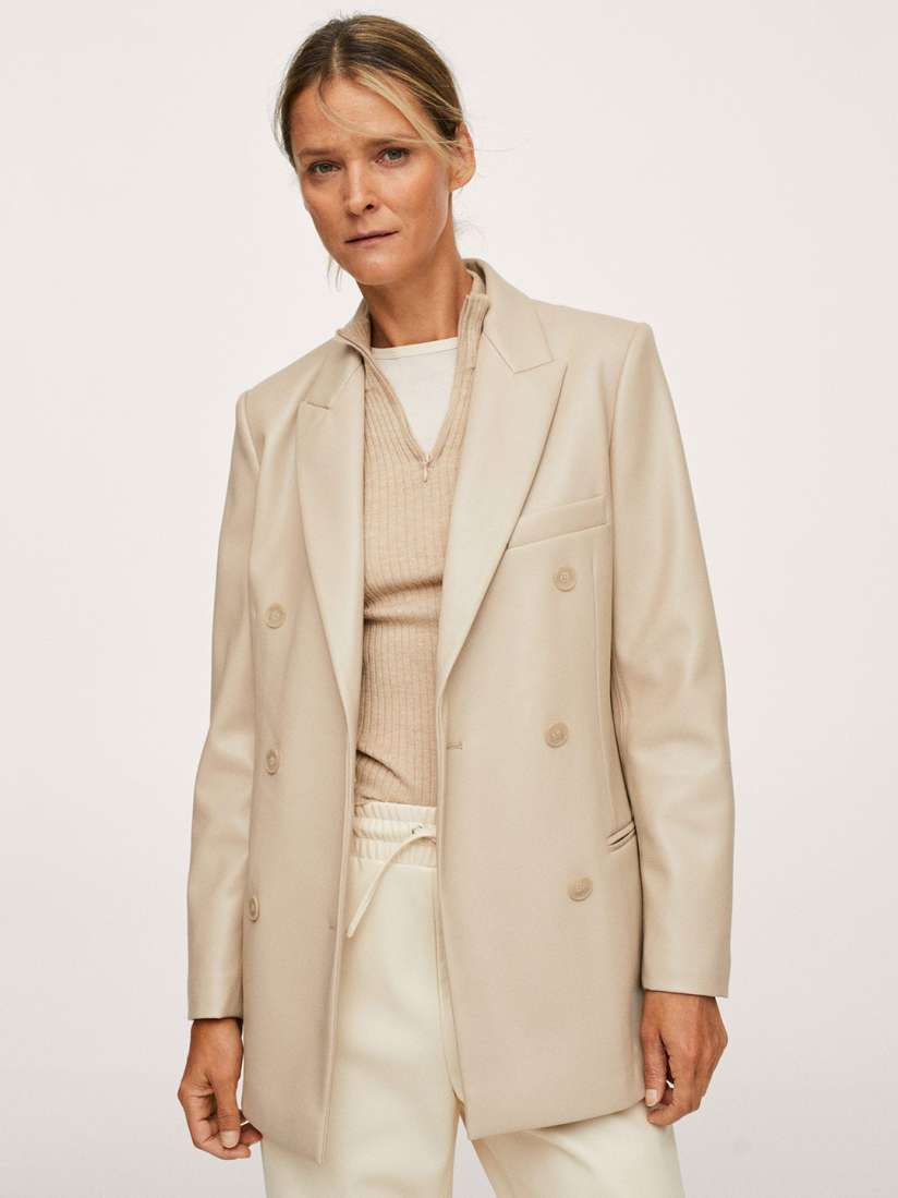 Buy MANGO Women Beige Solid Longline Tailored Jacket Jackets for Women 15962304 Myntra