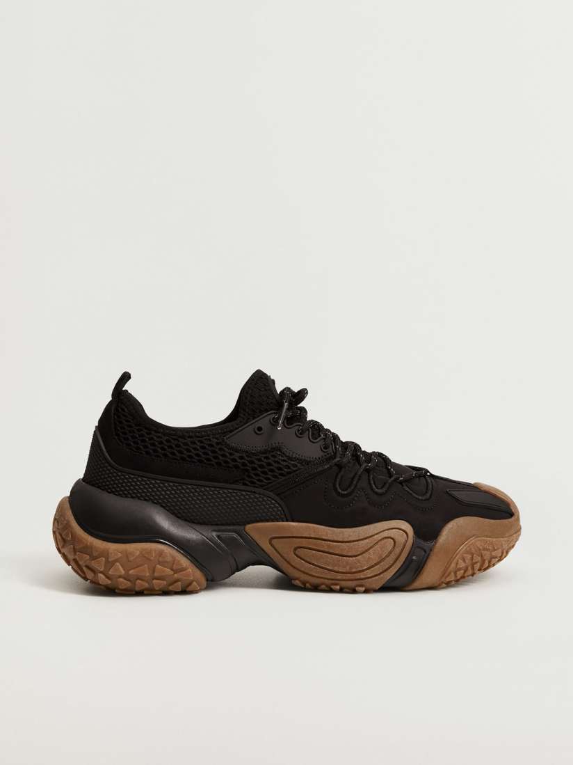 Buy MANGO MAN Men Black Chunky Sneakers Casual Shoes for Men 15962764 Myntra
