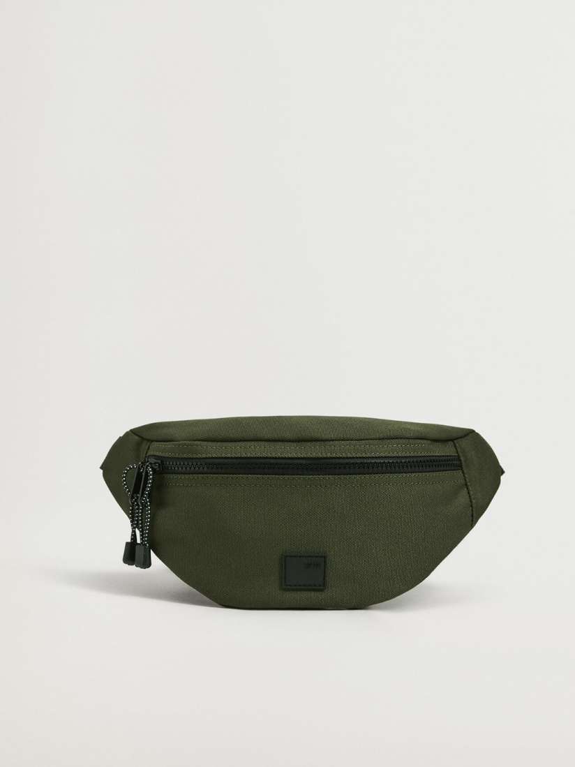 Buy MANGO MAN Olive Green Solid Fanny Pack Waist Pouch for Men 15962984 Myntra