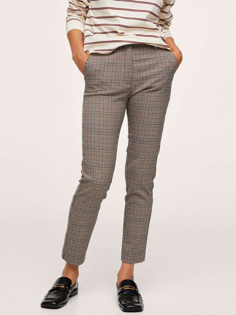 Mango checked trousers shop