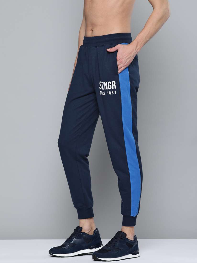 Buy Slazenger Men Navy Blue Brand Logo Printed Joggers Track Pants for Men 15974848 Myntra