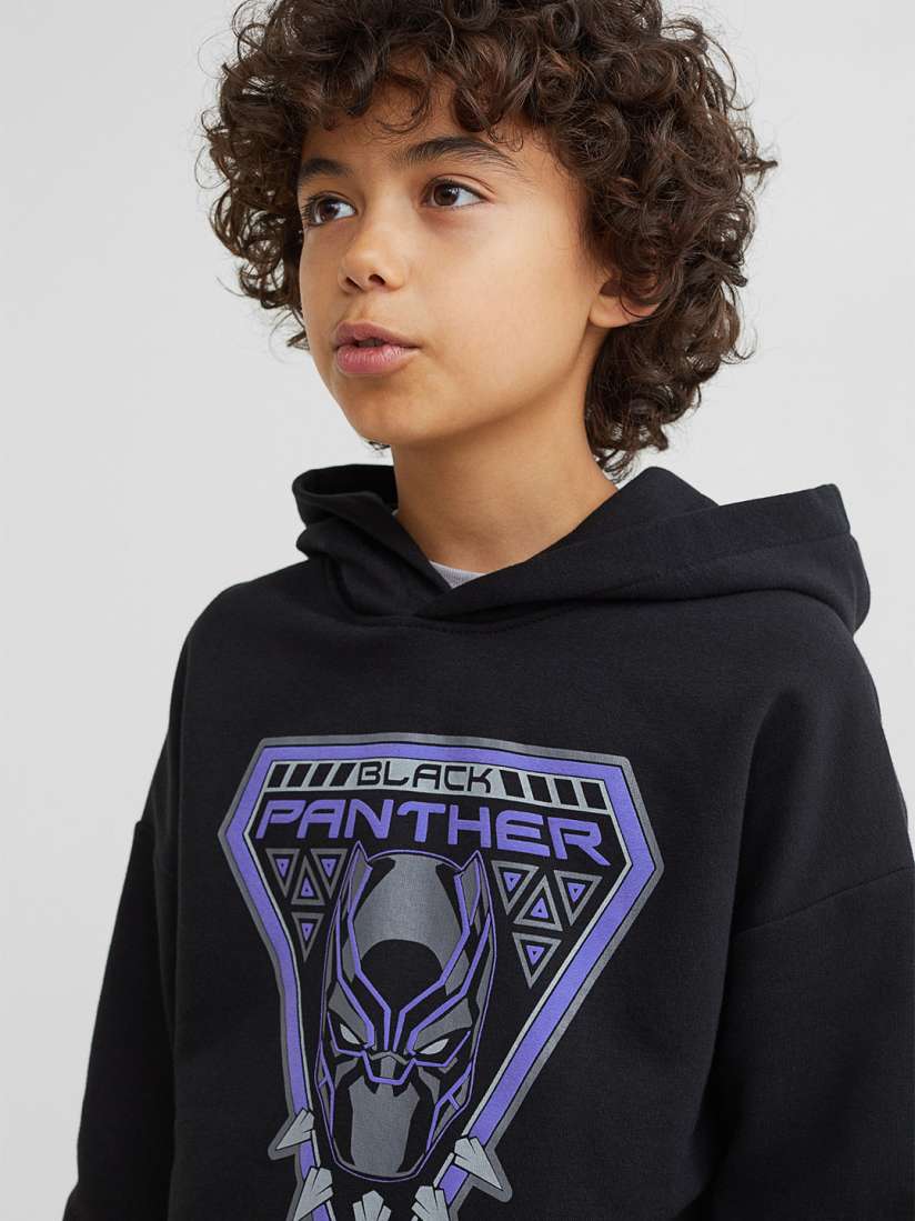 Buy H M Boys Black Panther Printed Hoodie Sweatshirts for Boys 15976760 Myntra