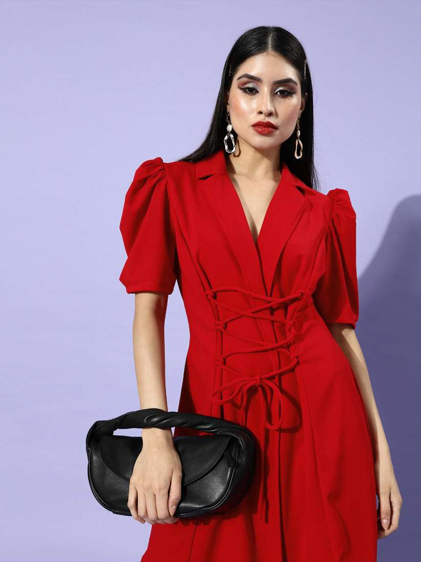 Buy Athena Women Gorgeous Red Solid Dress Dresses for Women 15979138 Myntra