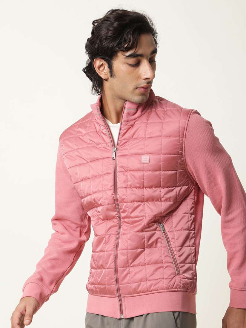 Buy RARE RABBIT Men Kneto Puffer Pink Striped Quilted Jacket Jackets for Men 15986652 Myntra