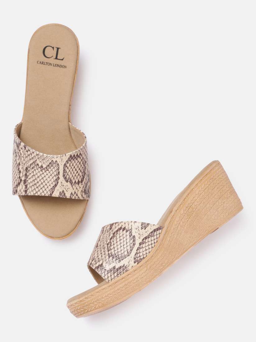 Snakeskin peep toe wedges store