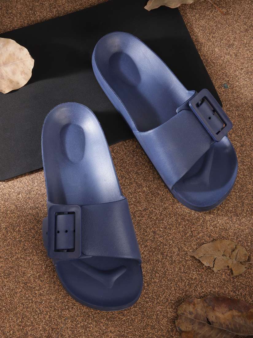 Navy blue sliders womens sales
