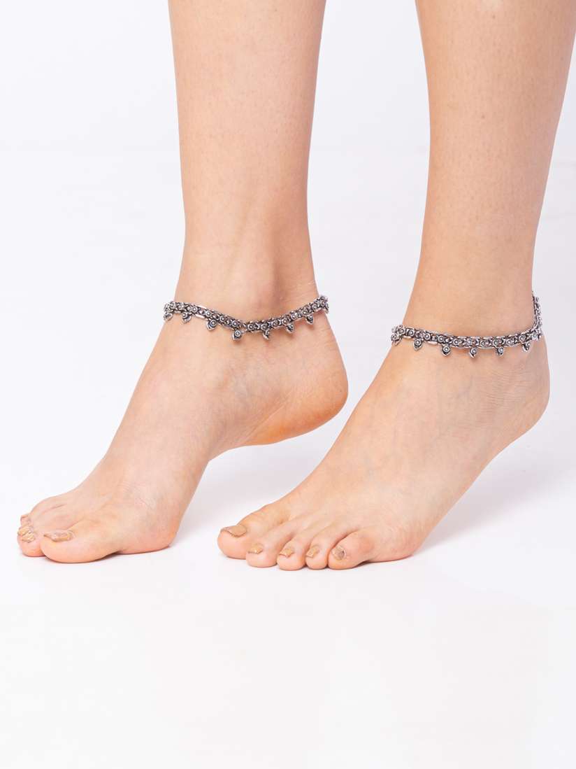 Silver plated payal new arrivals