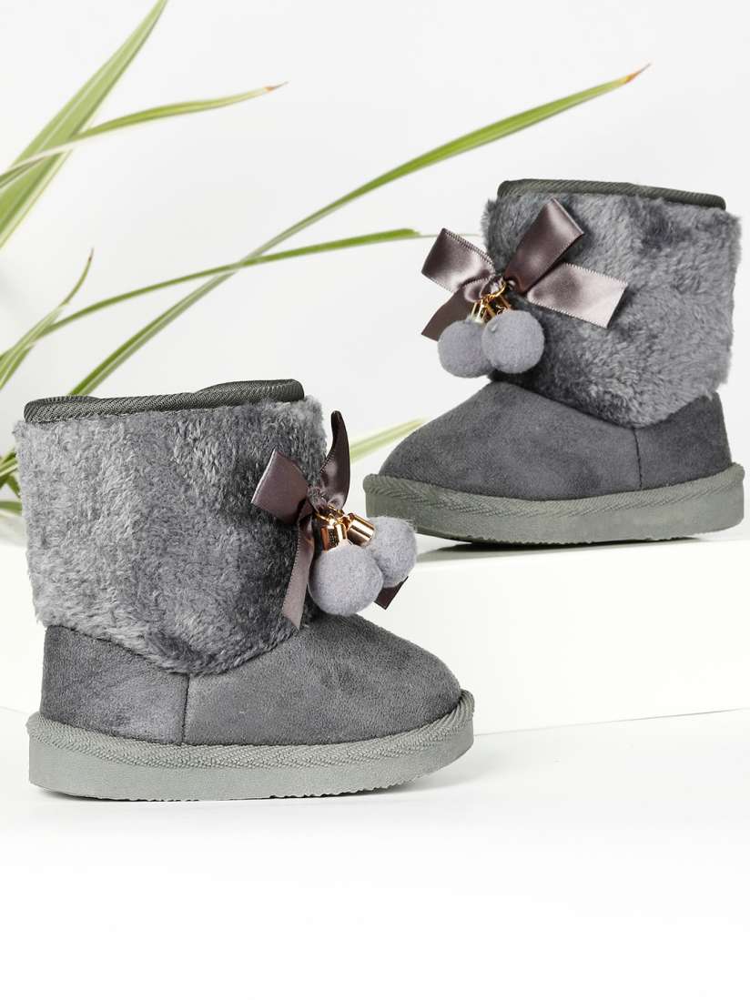 Grey suede flat boots hotsell