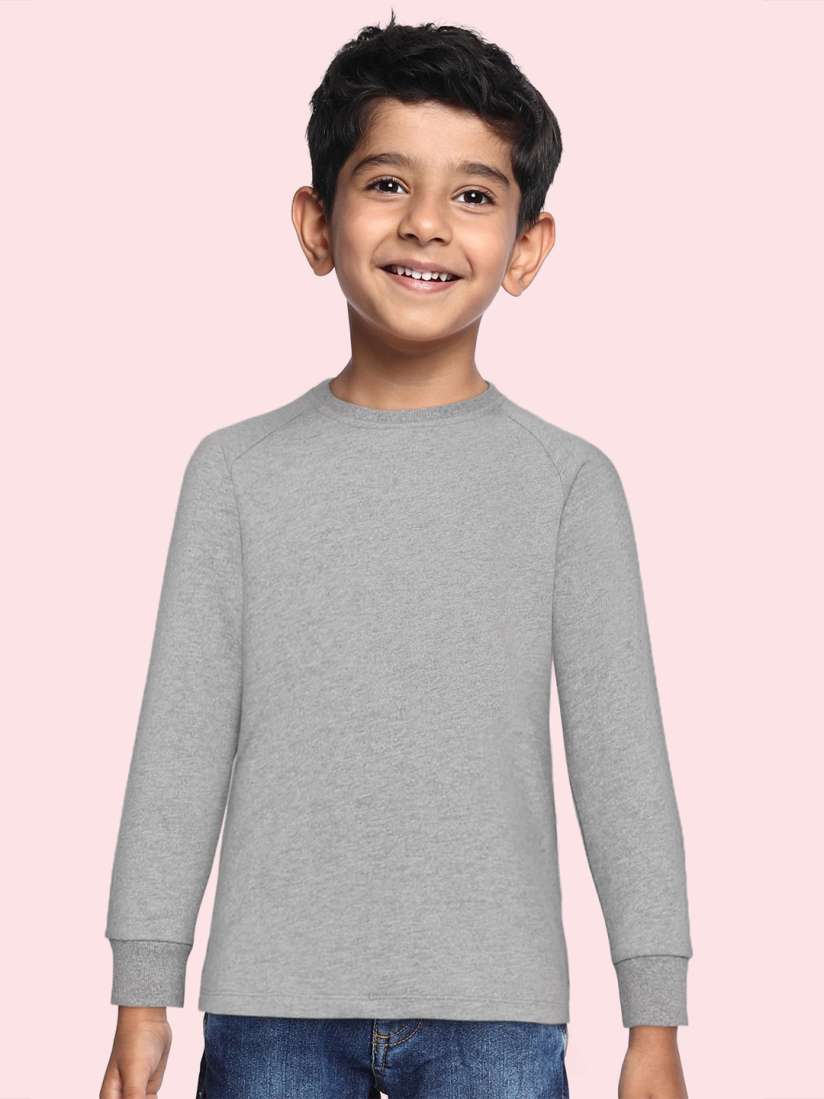Buy METRO KIDS COMPANY Boys Grey Melange Solid Sweatshirt Sweatshirts for Boys 15998716 Myntra