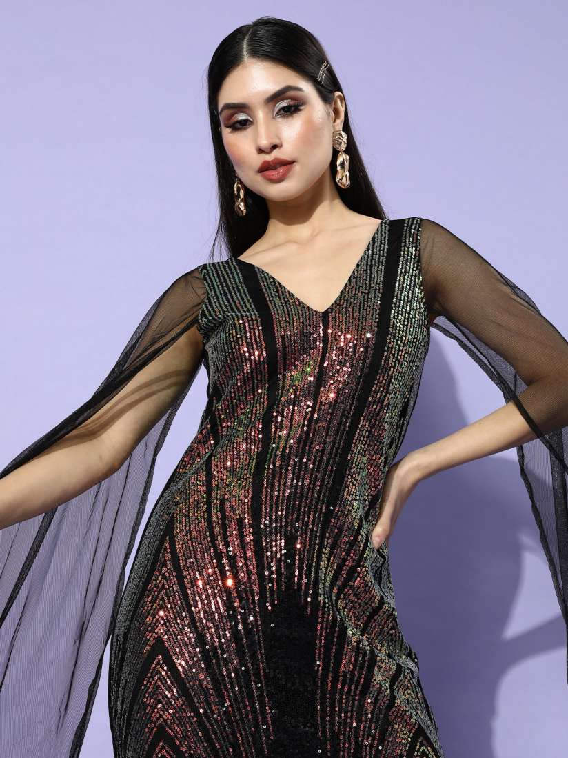 Buy Athena Women Stylish Black Embellished Bling and Sparkly Dress Dresses for Women 16002902 Myntra